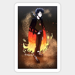 morpheus flame cloak Sticker